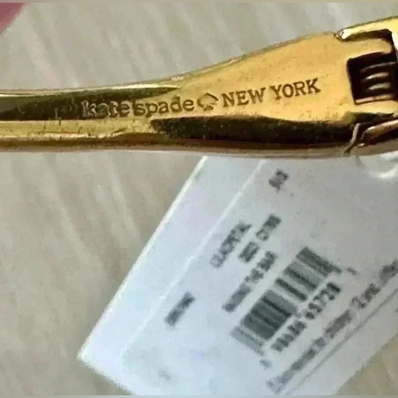 Kate Spade Lady Marmalade Clear/Gold Bangle Bracelet New - Picture 5 of 8